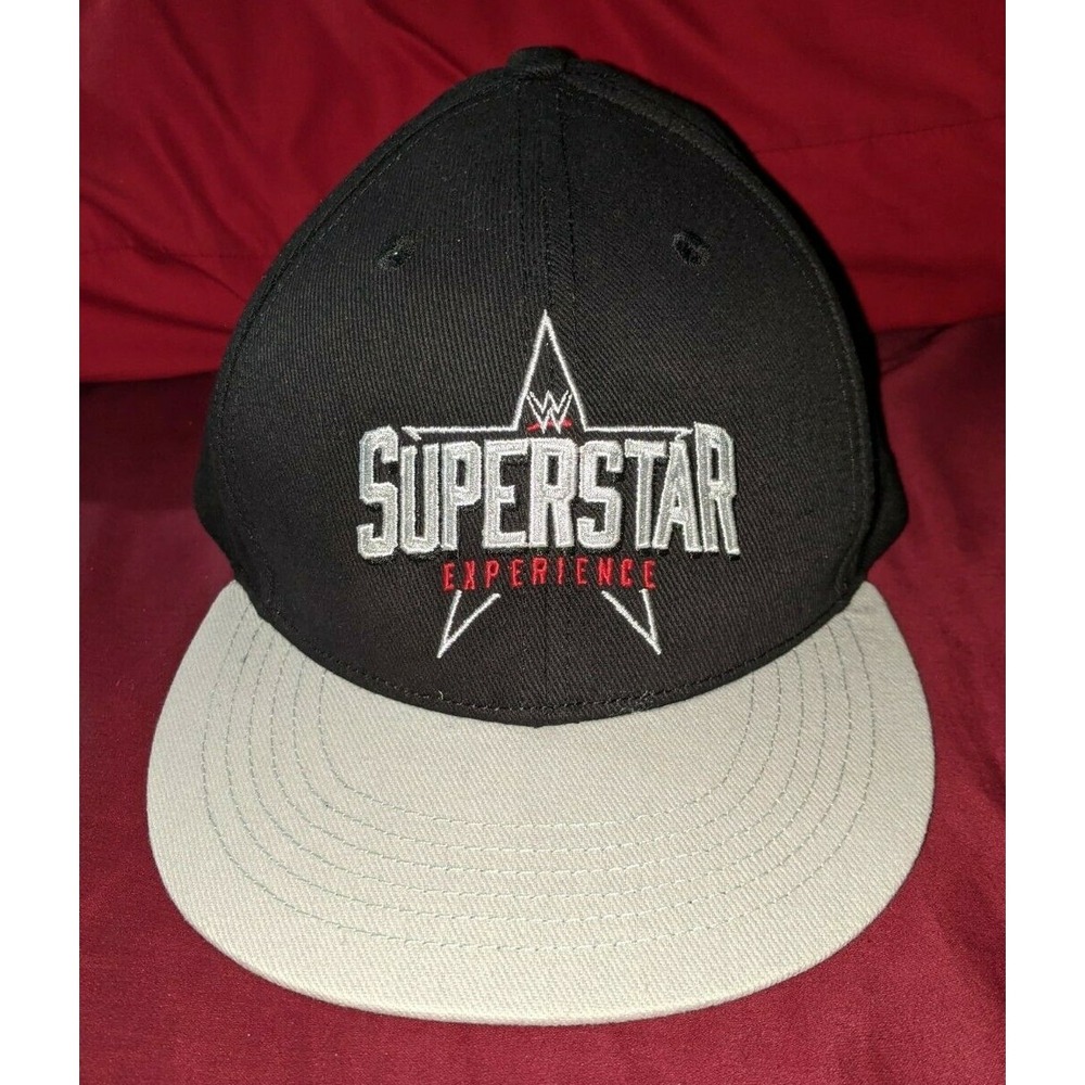 WWE WWF HAT ADJUSTABLE SNAPBACK BLACK VIP SUPERSTAR EXPERIENCE CAP WRESTLING HTF